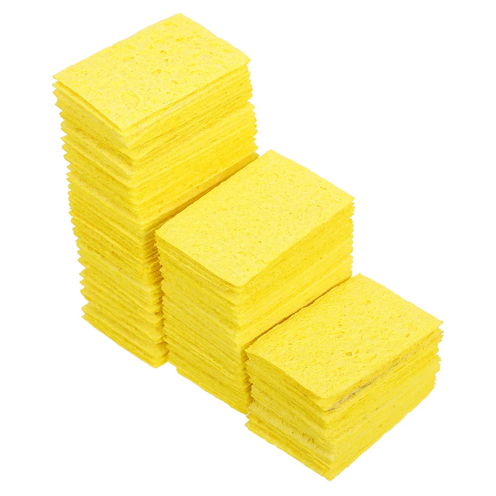 

200Pcs Soldering Iron Sponge High Temp Resistant Cleaner Pads for Soldering Tip Maintenance Welding Brass Brass Cleaner