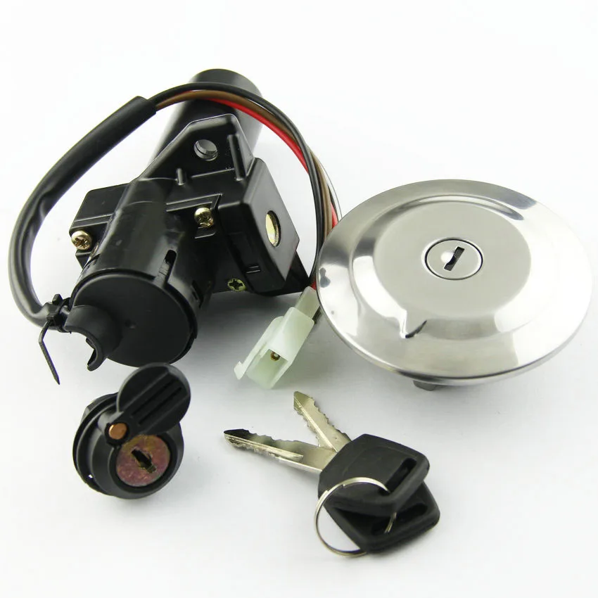 

Motorcycle Ignition Switch Fuel Tank Cap For Yamaha YBR125 2005 2006 2007 2008 2009 Moto Parts Seat Lock Key Set Accessories 12V