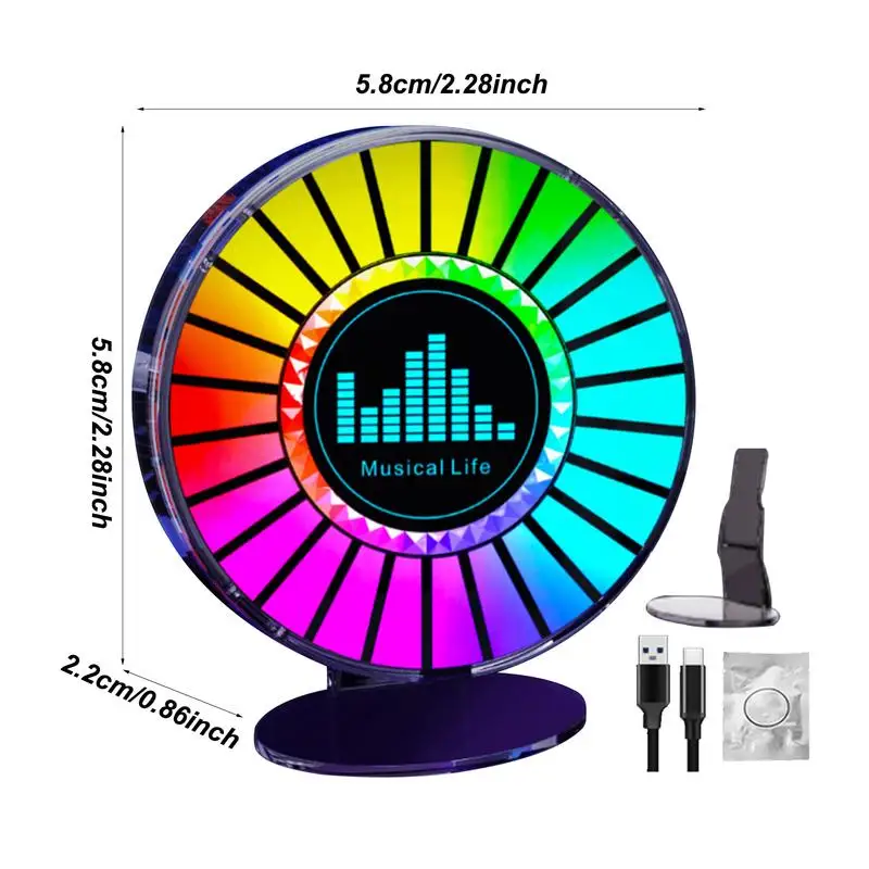 Ambiente RGB LED Rhythm Light, Colorido, DJ Sound Pickup, Arom Luz Ambiente, Luzes de Sincronização de Música, Auto Luzes Ambiente para Carro