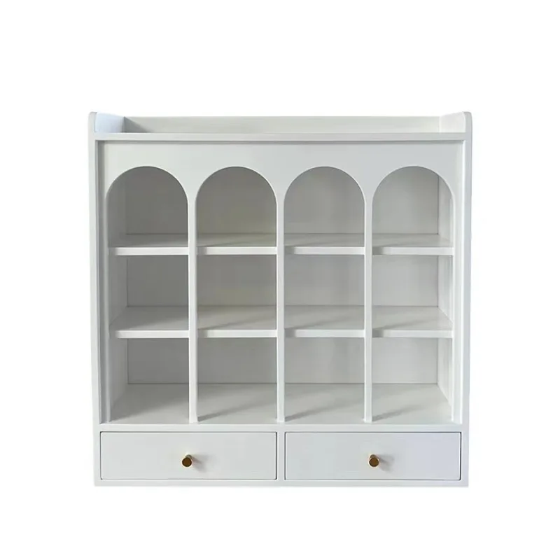 

French retro water cup storage rack, shelf, coffee cup display rack, living room desktop, Duobao grid, side cabinet