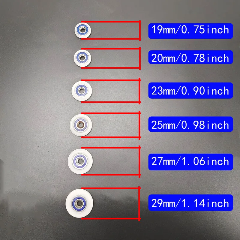 8pcs shower door roller runner,Shower room white pulley,Bathroom Pulley diameter 19mm,20mm,23mm,25mm,27mm,29mm.