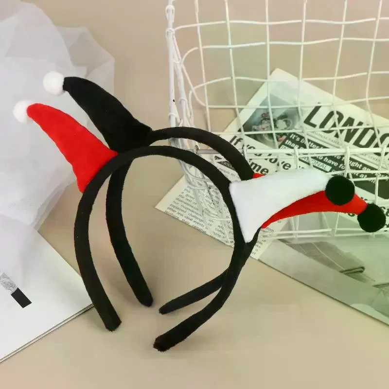 

2 шт. забавные двухцветные повязки на голову в виде клоунов, головные уборы для косплея в стиле демонов и Джокеров, аксессуары для волос на Хэллоуин, реквизит для костюмов