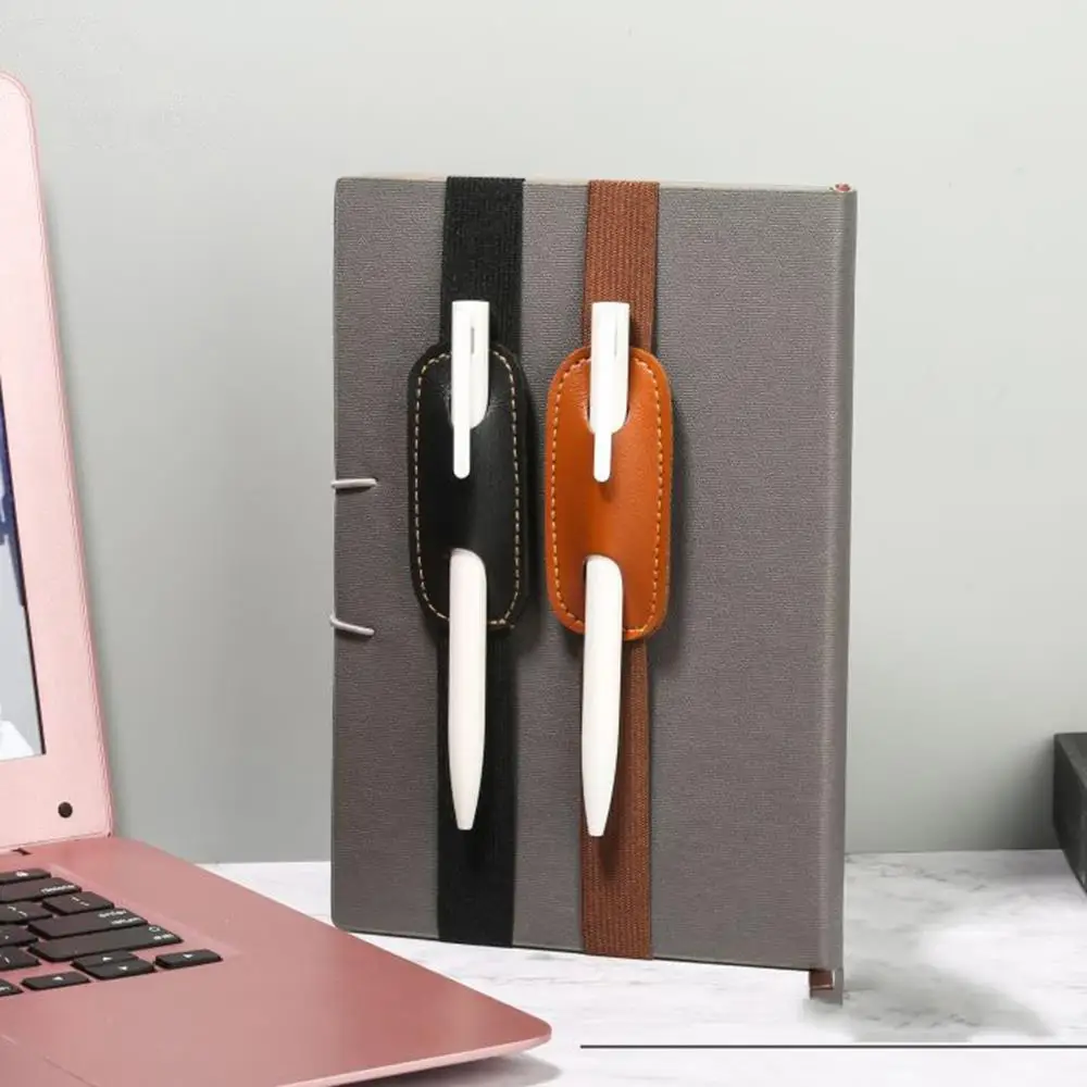 1 шт. винтажный пенал из искусственной кожи, книга, ноутбук, эластичная резинка, пряжка, зажим для ручки, портативный легкий держатель для ручек для ноутбука