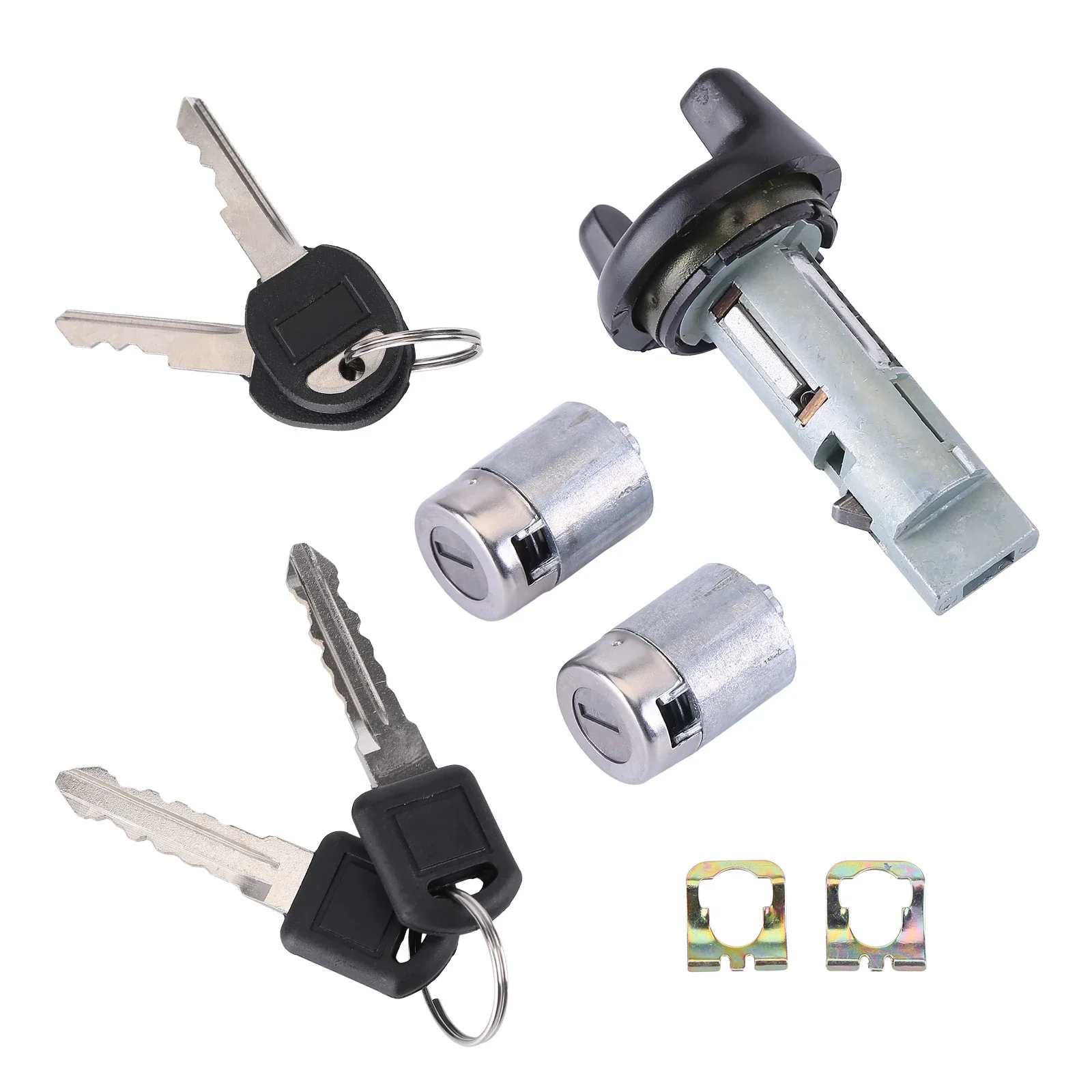 2 Kunci Kunci Pengapian Kunci Saklar Kunci Inti Perangkat Kunci Pintu untuk Model Chevrolet GMC 1995-1997 702671 2354