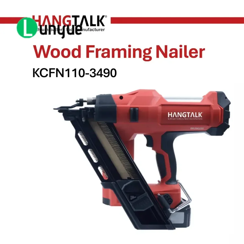 20V 4.0AH Brushless Cordless Nail Gun Wireless Handheld Automatic Nailing Machine High Efficiency Wood Frame Furniture Tool