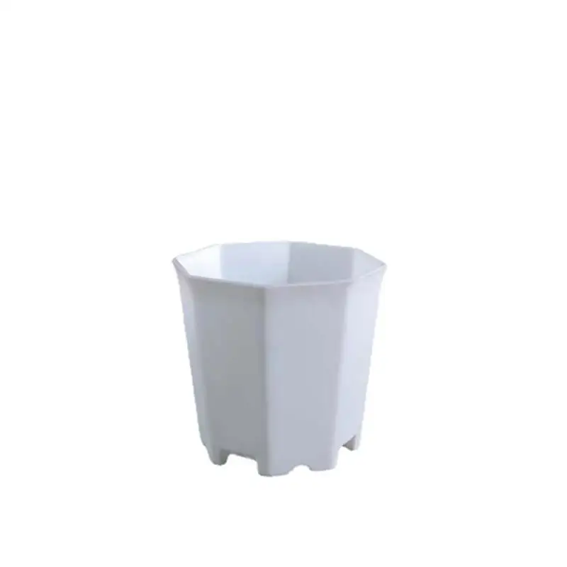 1~10PCS Flower Pot Plastic Thickened With Tray Polygonal Durable Planters Fleshy Plants Potted Minimalist Octagonal Small