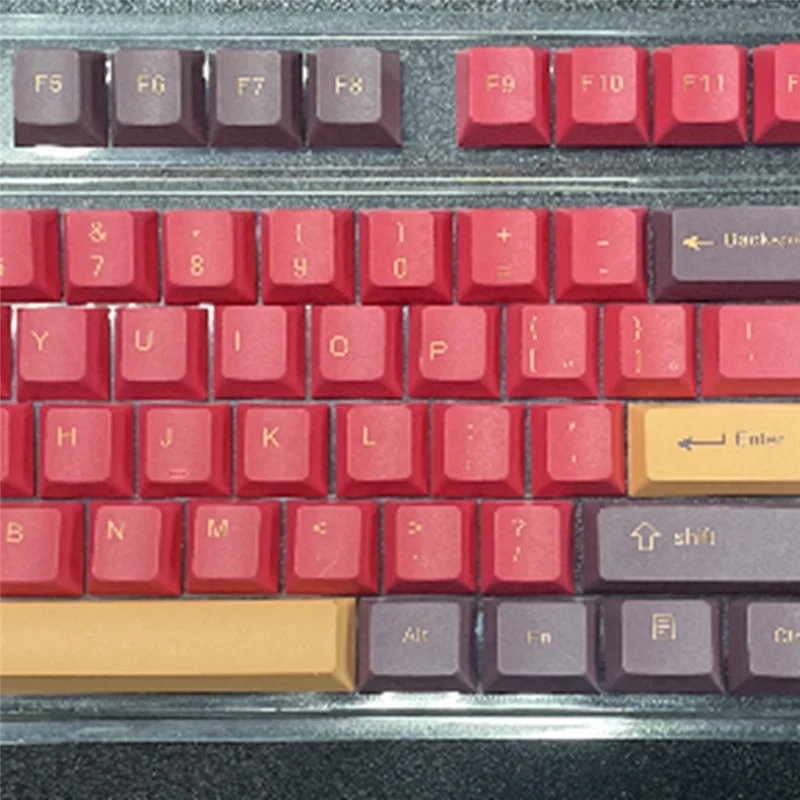 115-Key Pbt Sublimation Process Mechanical Keyboard Keycap With Key Puller For 61/87/104/108/Numeric Keyboard
