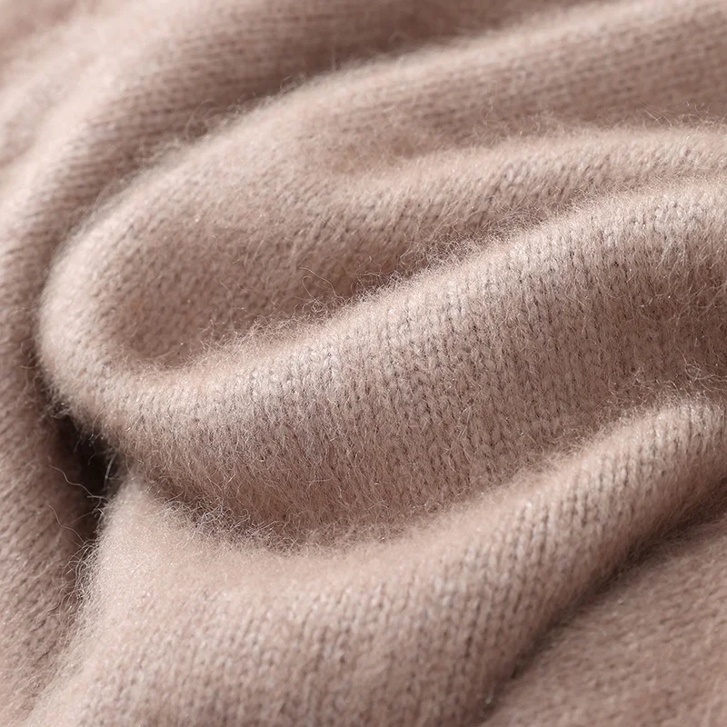 DjzDsm Choice Men Cashmere Pullover 100%Mink Cashmere O-Neck Knitwear Autumn Winter Smart Casual Basic Sweater High Quality Tops