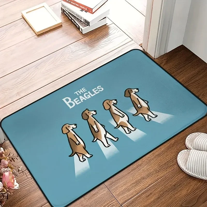Humorous Cartoon Pet Doormat Cat Dog Pattern Funny Welcome Slogan Non Slip Entrance Rug Front Door Home Decoration Floor Mat