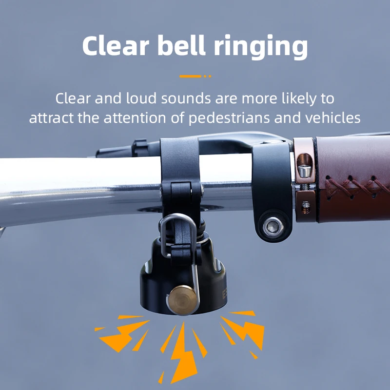 

ESLNF Bike Bell with Single-Strike Mode and Constant Cowbell Mode Ringing Bike Bell for MTB Road Bike Copper Bicycle bell