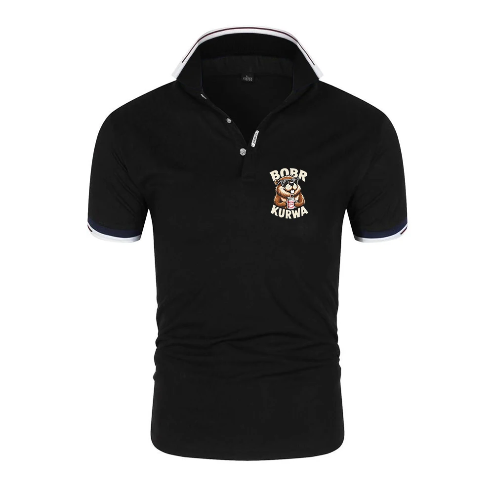 Bober Kurwa Men's Sport Polo T Shirts Short Sleeve Golf Tee Casual Outdoor Summer Tops Top Sale Athletic Activewea