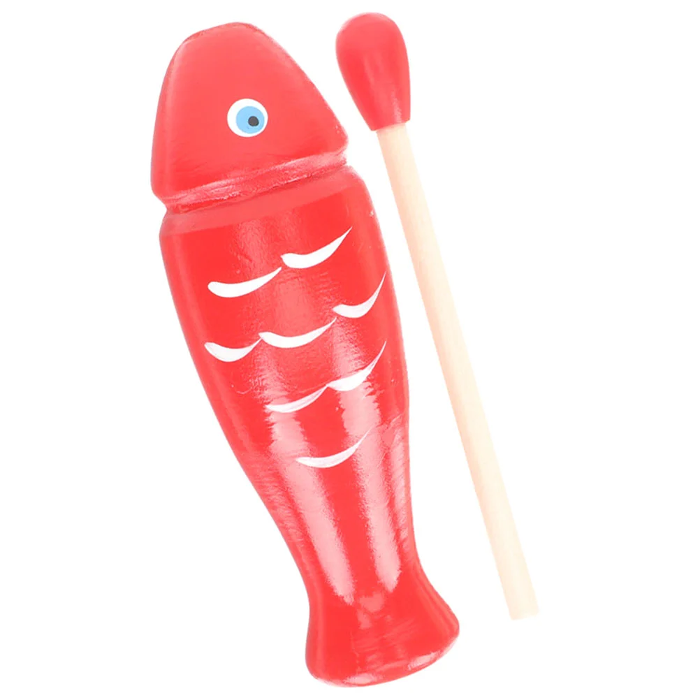 Juguetes musicales para niños pequeños, peces de madera pequeños, instrumento Musical educativo para niños, instrumentos de percusión Beige para niños