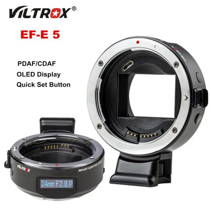 Adaptateur d'objectif Viltrox EF-E5 EF-E II avec mise au point automatique et booster de vitesse 0,71x pour objectifs Sony E et Canon EF vers A1 A7C A7R IV A7iii A6400 A6600