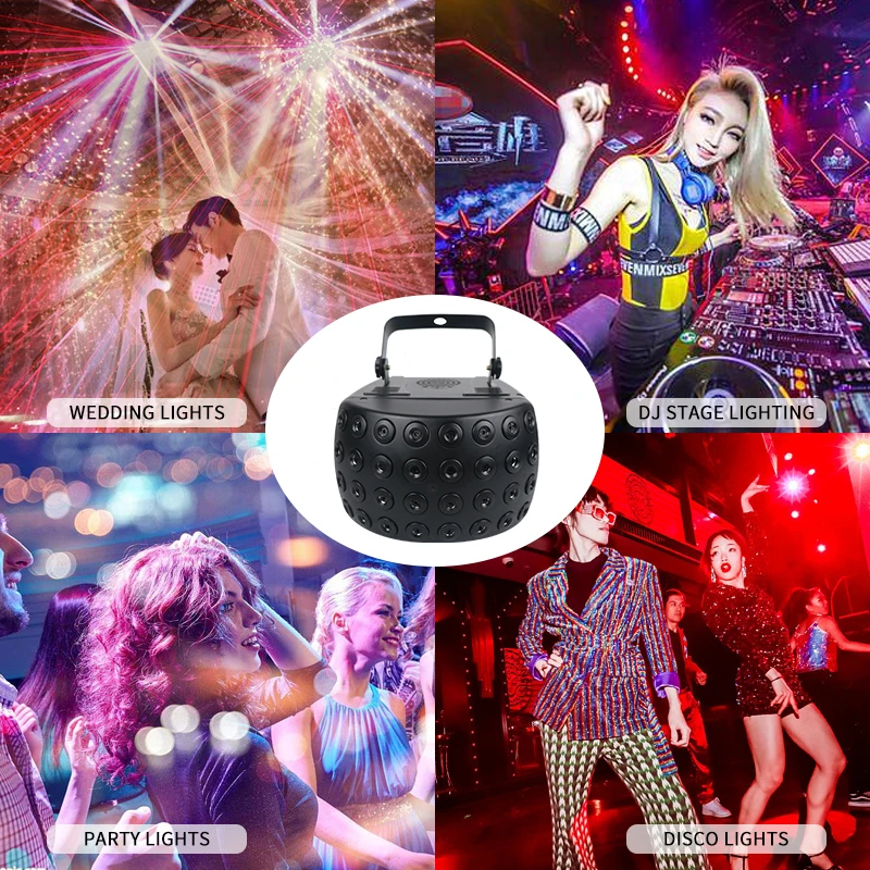 New RGB Laser Light Double Rain 3-in-1 Rotating Pattern Laser Rain Disco DJ Bar KTVParty Festival Wedding Stage Laser Rain Light