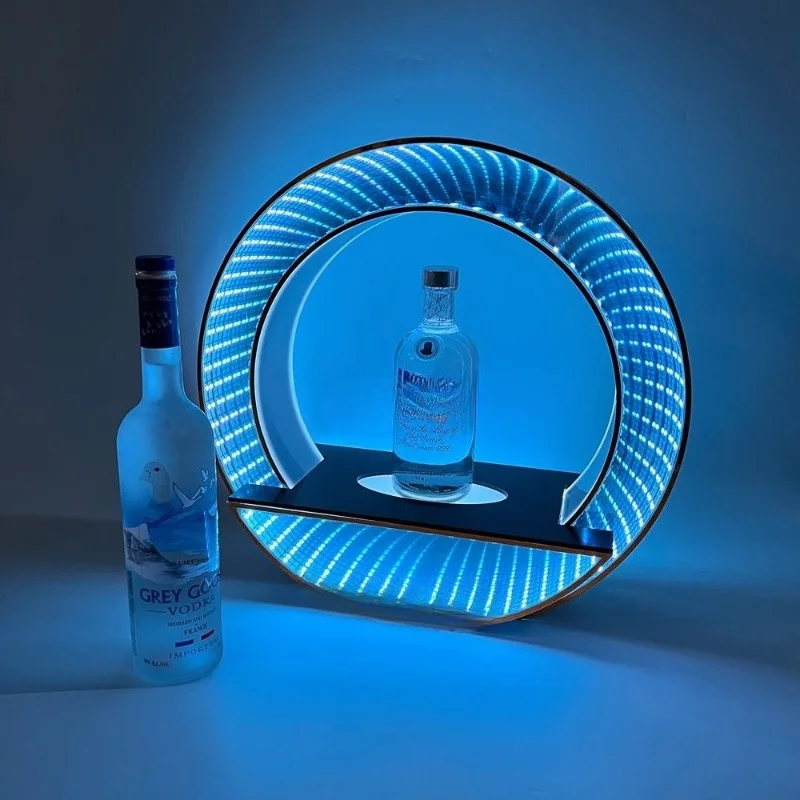 Estante acrílico recargable colorido de la barra de champán de la exhibición VIP de la botella del LED XO Hennessy