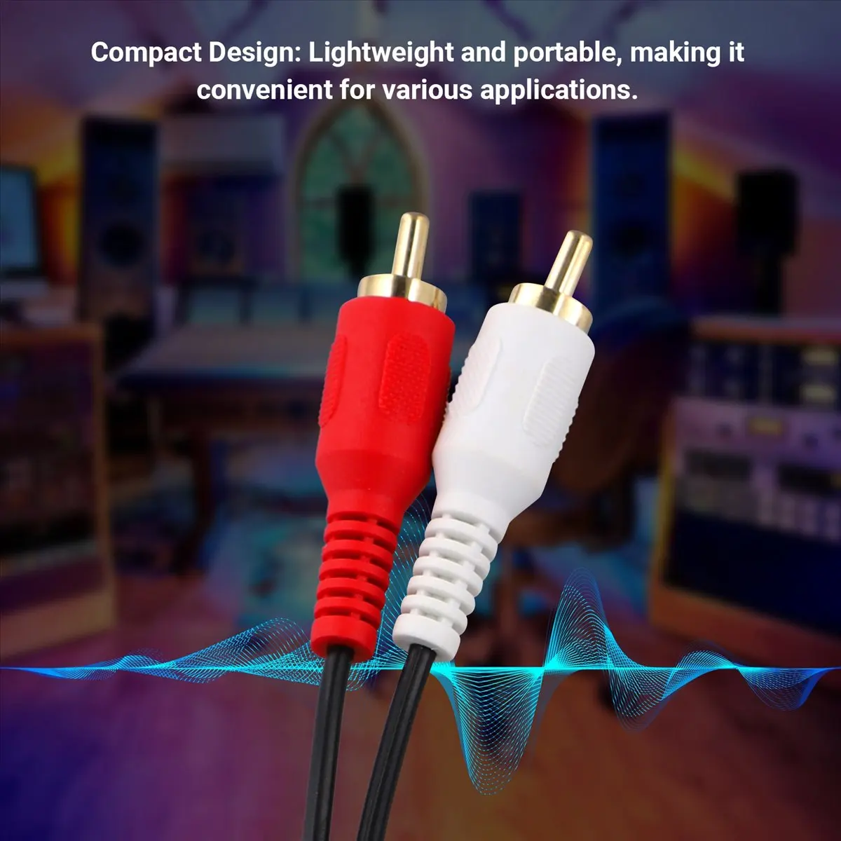 Top Sale DC3.5mm Stereo and Red White Audio Signal Balun over Cat5/6 Cable RJ45 Female to DC3.5mm &2xRCA Audio Cable