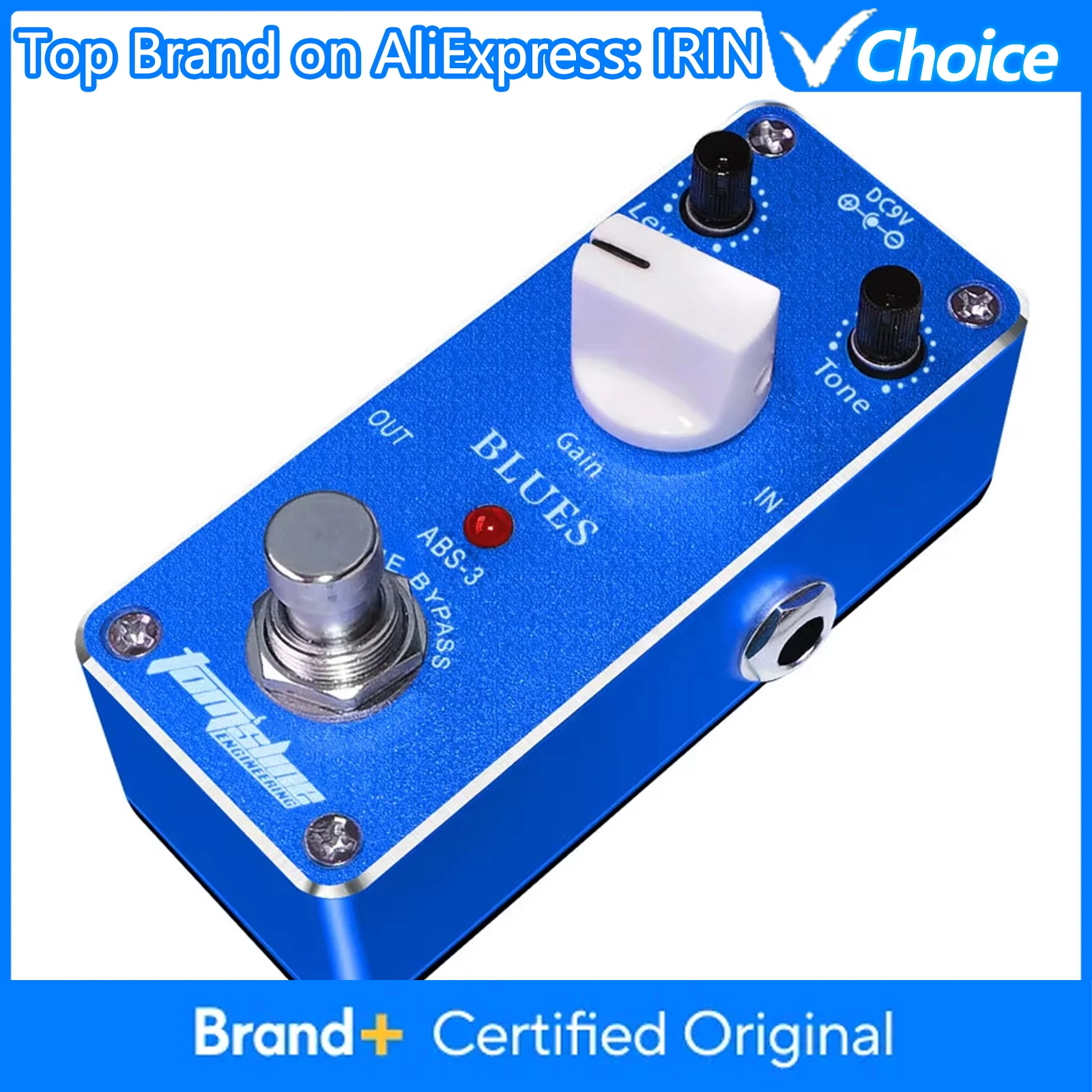 

Aroma ABS-3 Blues Distortion Педаль Электрогитара Педаль эффектов Корпус из алюминиевого сплава True Bypass Запчасти и аксессуары для гитары