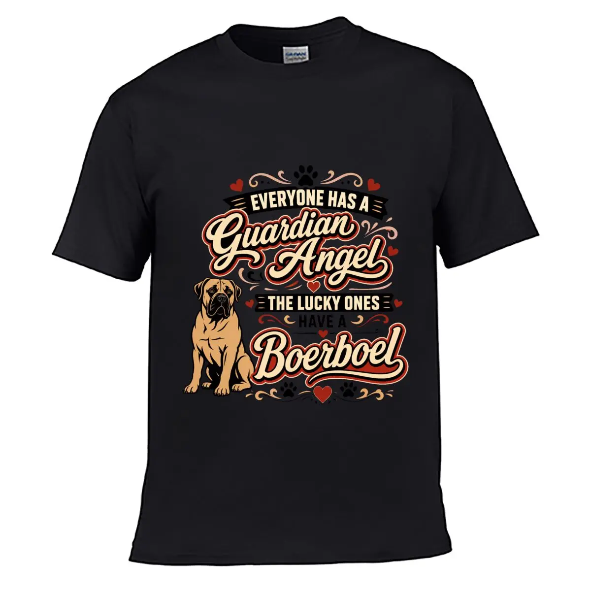 Camiseta Vintage Lavada con Diseño de Citas de Amor de Boerboel Guardian, Estilo Desgastado y Holgado