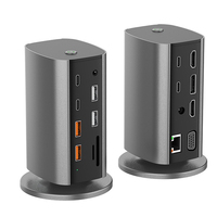 WL-DS1604 16-in-1 Type-C Vertical Docking Station with USB2.0*2 / USB3.1*2 / PD100W / Type-C*3 / 1000M LAN / 1080P VGA / 4K60HZ