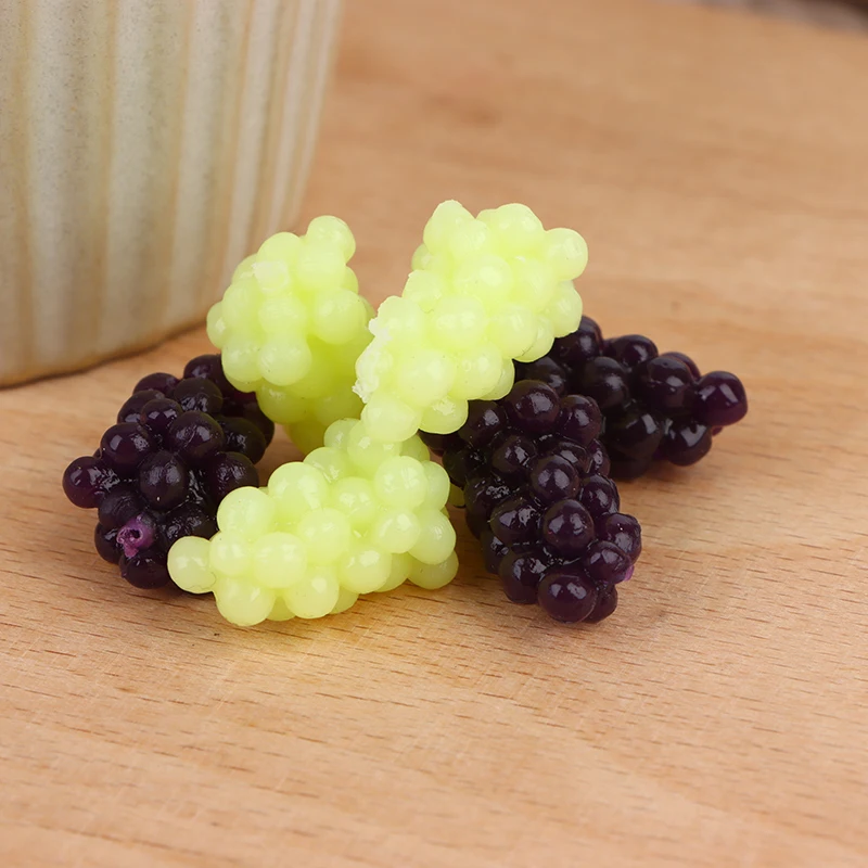 6 ピース/セット 1:12 ドールハウスミニチュア紫緑ブドウドールハウス食品ドールハウスアクセサリーおもちゃ