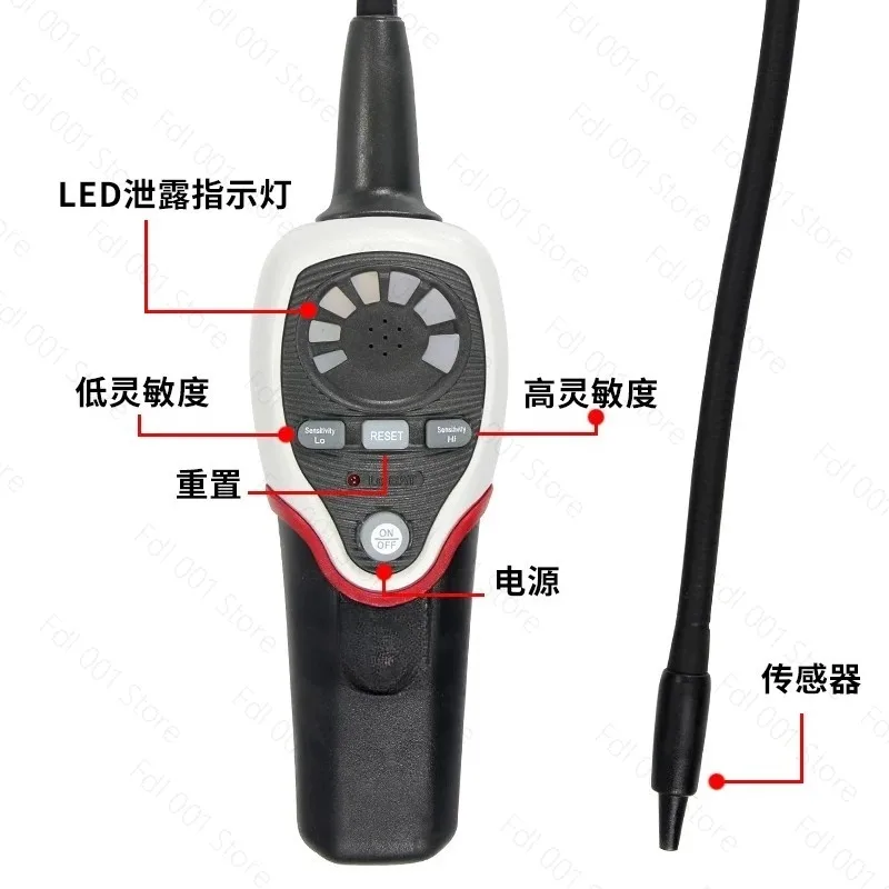 Refrigerant Leak Detector RLD‑382P Freon 410 Air Conditioning Halogen Gas Leak Tester