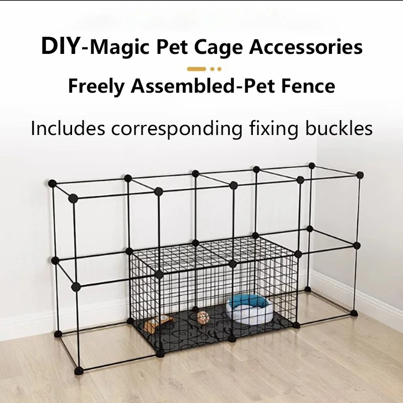 

DIY-dog Cage Mesh Cat Cage Encryption Mesh Rabbit Cage Iron Mesh Pet Cage Chicken Cage Grid Fence Magic Piece Accessories（1pcs）