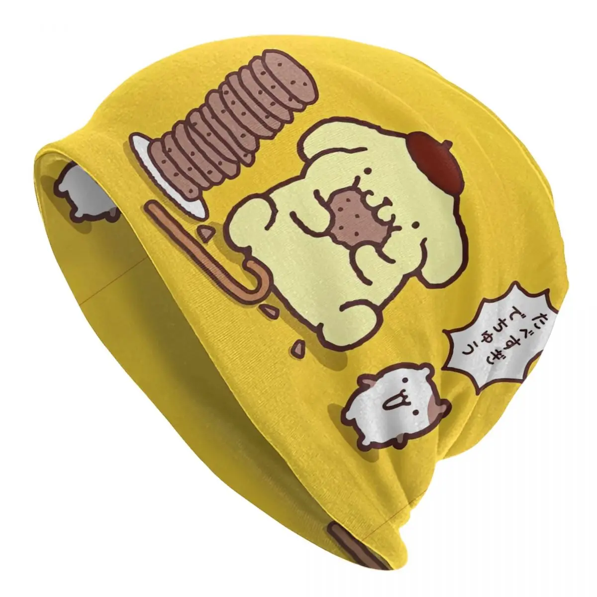 

Шапки с печеньем Pom Pom Purin, хип-хоп, мужские и женские лыжные шапочки Skullies, летняя теплая шапка двойного назначения