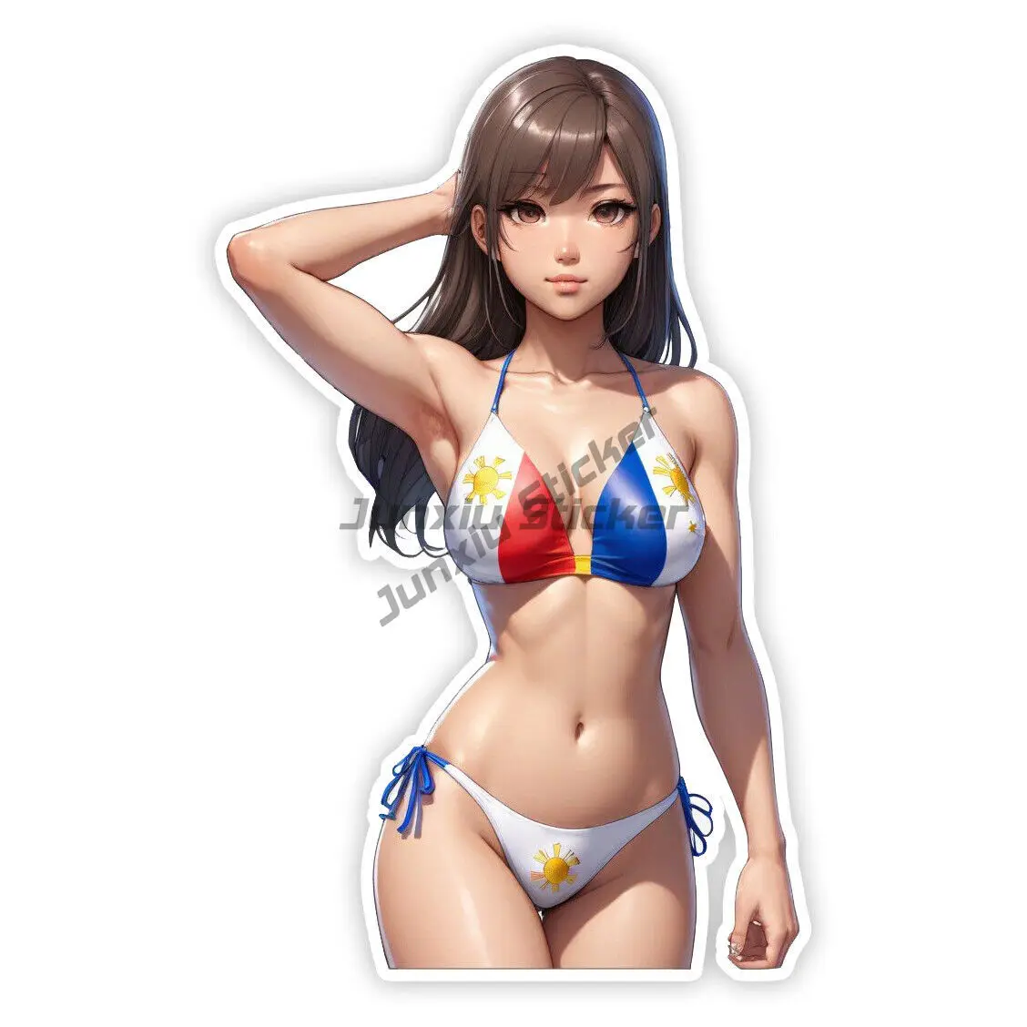 

Filipino Girls Stickers Sexy Anime Flag Decals Vinyl Filipino Pina Car and Accessories Ornaments Jdm Decor Robot Gadgets