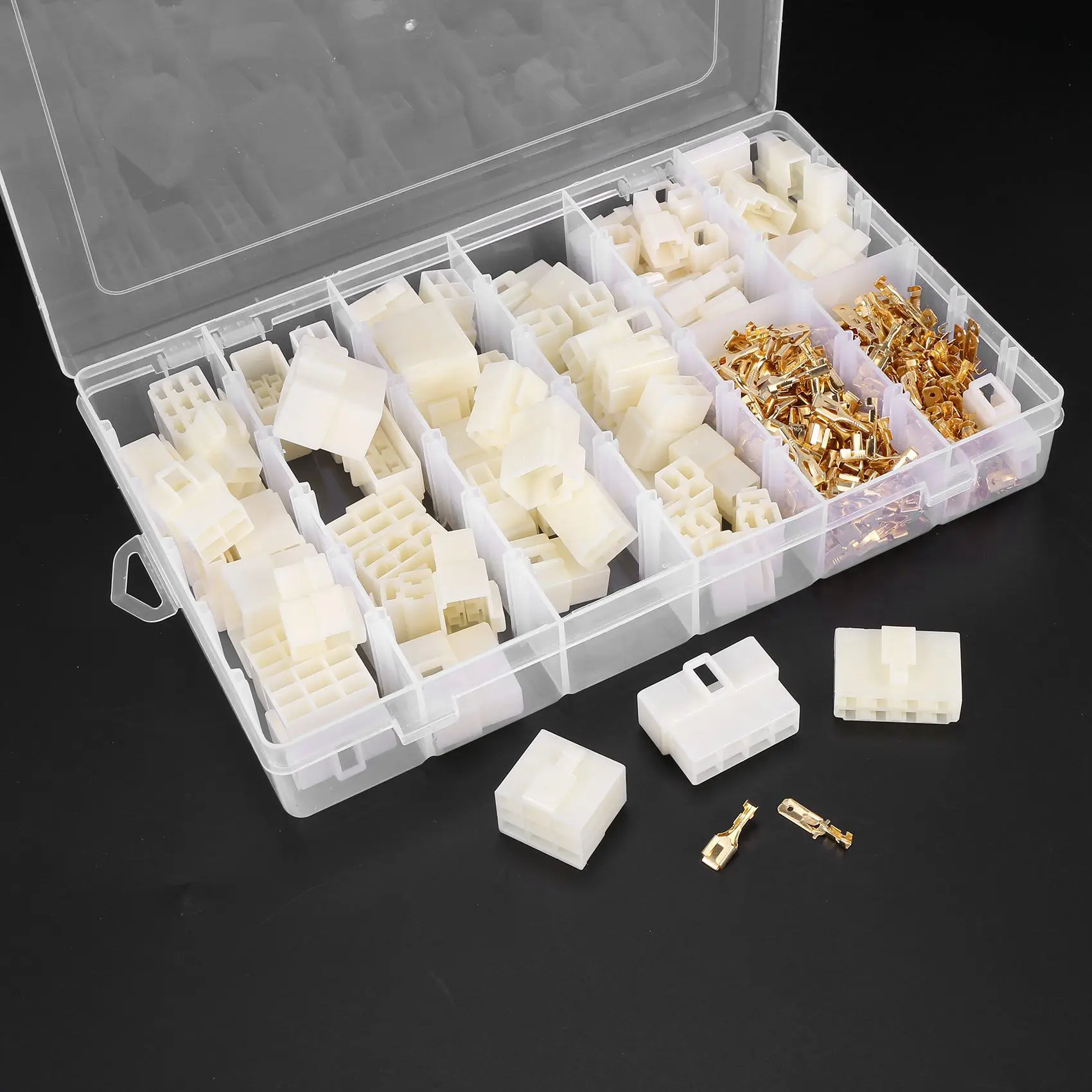 Authentic 800Pcs 6.3Mm 1 2 3 4 6 8 9 Pin Electrical Automotive Wire Connector Male Female Socket Plug And Pin Header Crimp