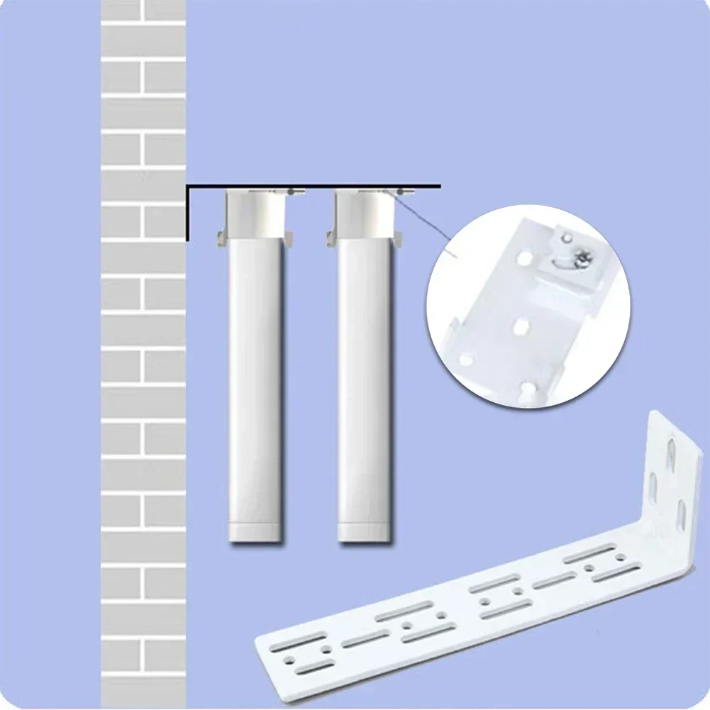 Soporte de riel de cortina eléctrica montado en el lateral, soporte de riel de cortina de doble capa de una sola capa, Hardware de ventana, mejora del hogar