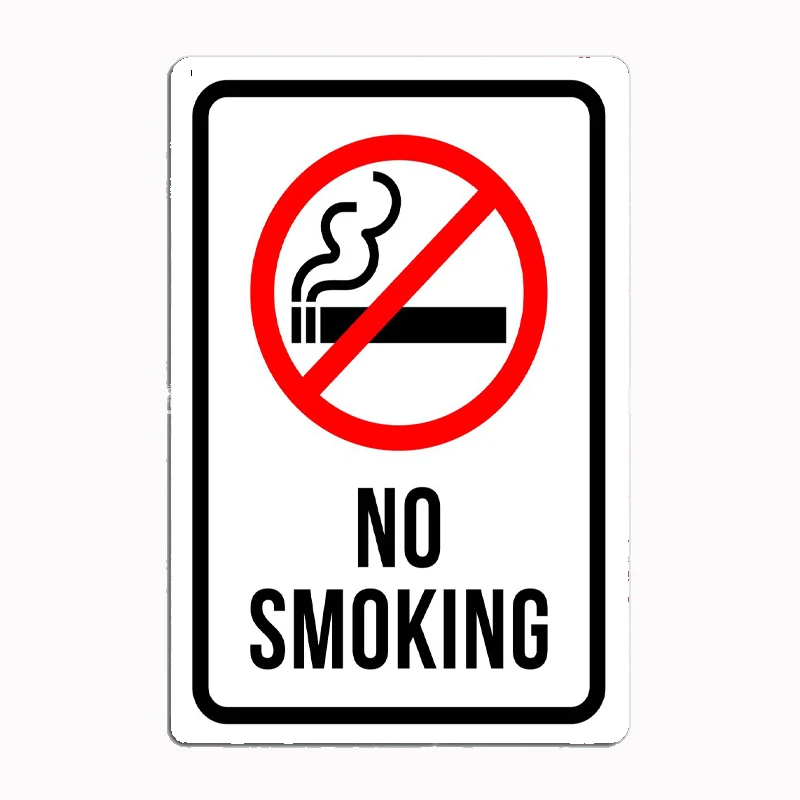 No Smoking Board Metal Sign Mural Painting Cinema Living Room Cinema Funny Tin Poster Retro Cave Home Tavern