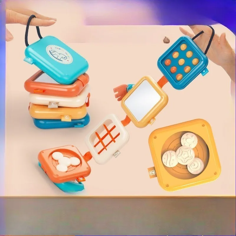 

New Busy Ball Stacking Puzzle Sensory Smart Cube Six Polyhedron Early Learning Busy Board Toys