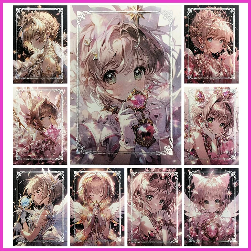 

Anime Goddess Story Rare Stamping Reflective Flash Cards KINOMOTO SAKURA Toys for boys Collectible Cards Christmas Birthday Gift