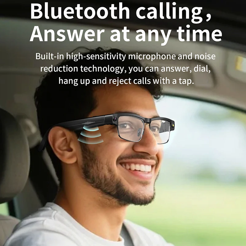 Originele AI slimme fotobril L802 met 800 MP camera, Touch Sport, Bluetooth 5.3, WiFi, bellen, AI-assistentie, voor mannen en vrouwen