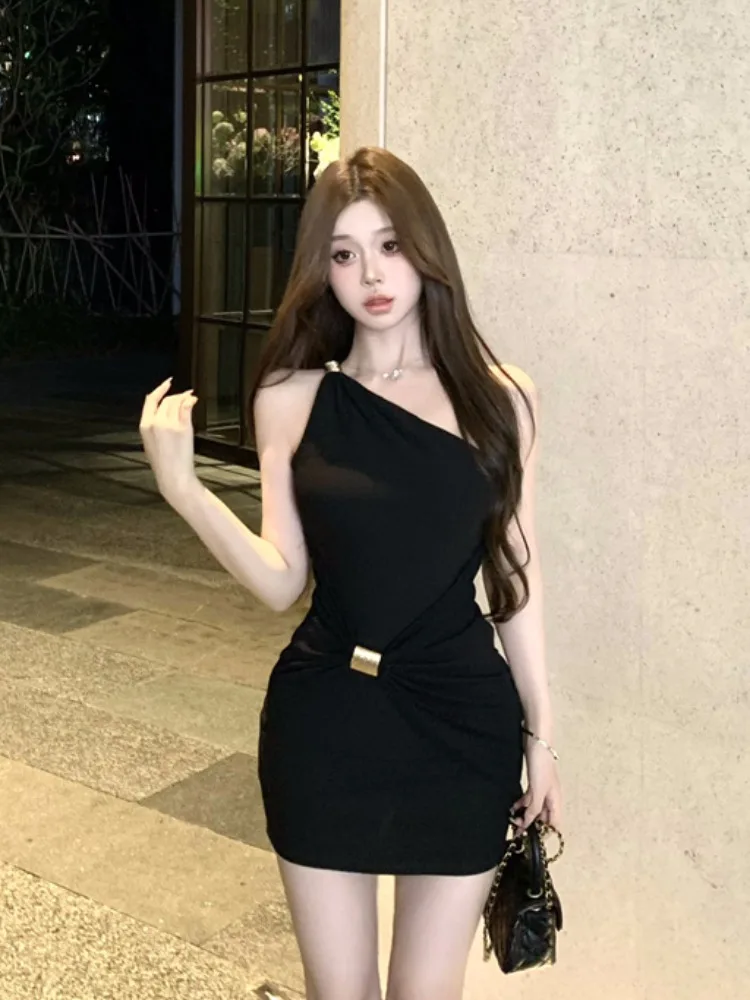 

Sexy Strapl Dr Women's Slim Fit ort Skirt oulder Baring Gown mid Autumn Winter New Sle Casual X ape