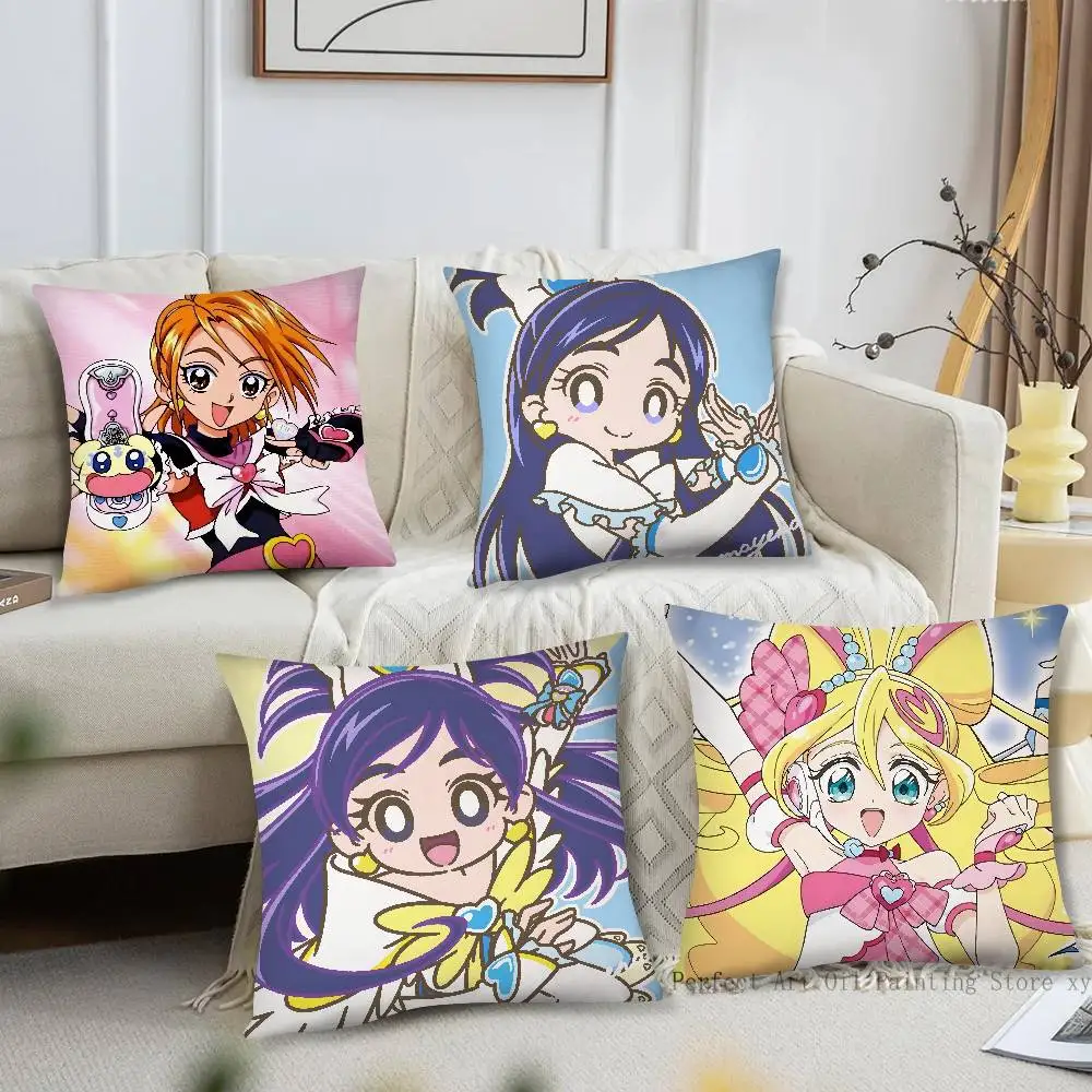 1pc Anime Futari Wa Pretty Cure Pillow Case Fashion Square Pillowcase Bedroom Sofa Room Ins Decoration Leisure