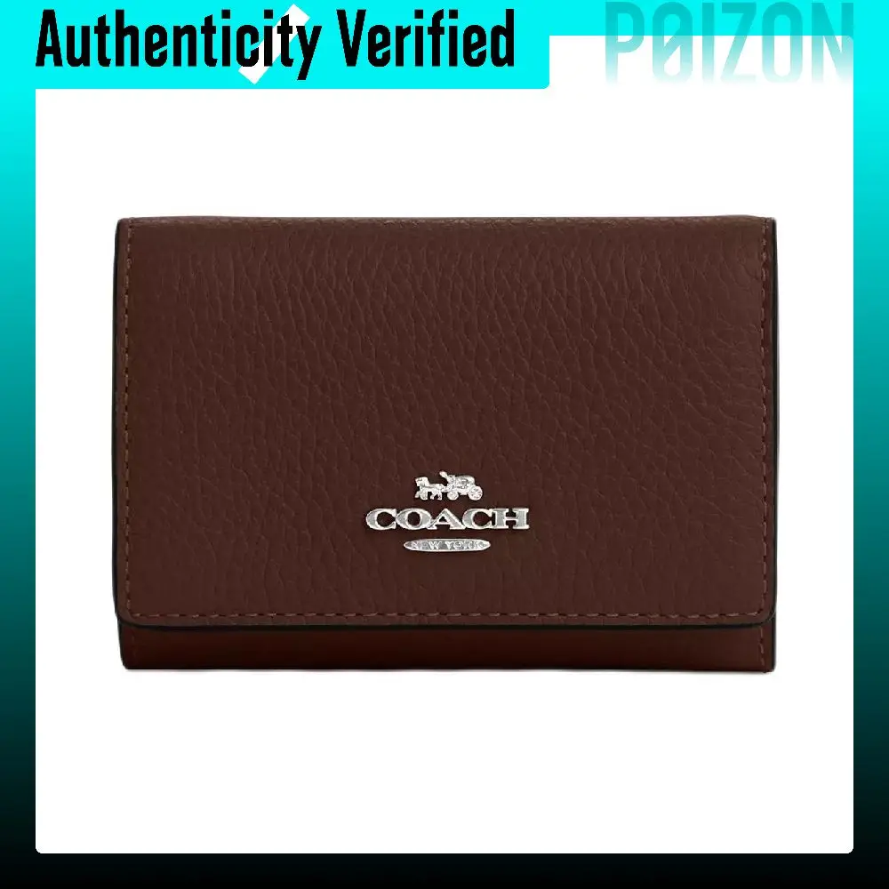 COACH Micro Pebbled Leather Wallet Regular Women's Maple CM238-SVMPL