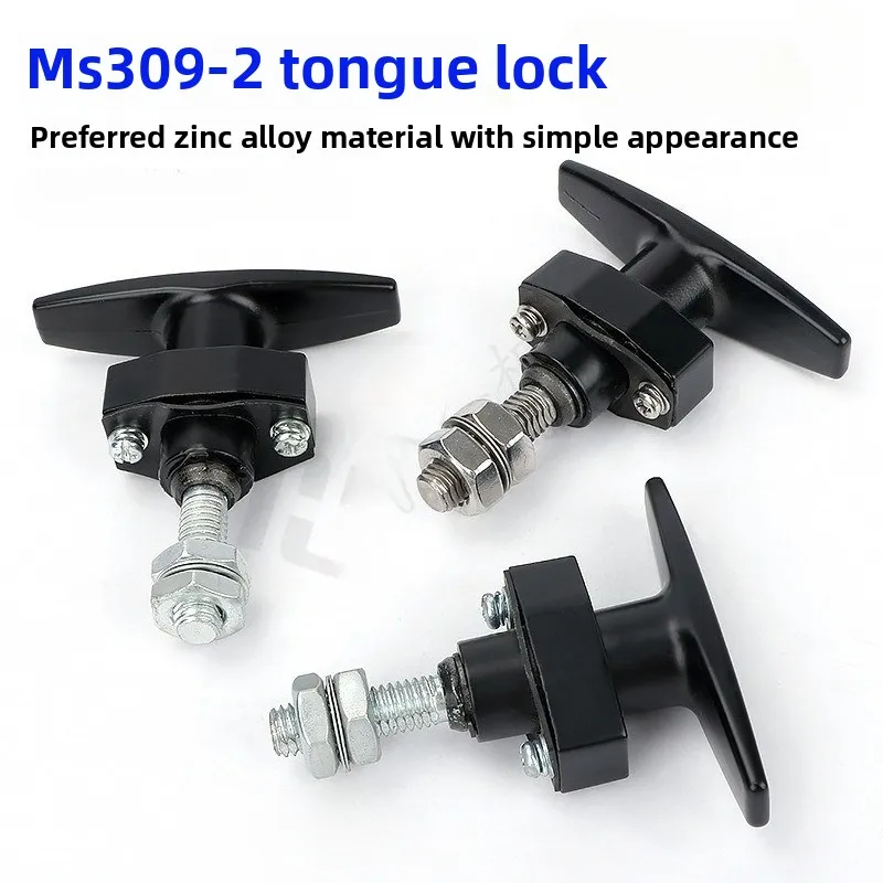 Compression Cam Lock Black MS309 T Shape Handle Locks Equipment Door Locks Telescopic Switch Industrial Cabinet Hardware