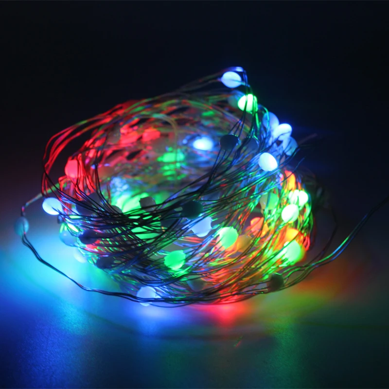 USB Bluetooth music control LED String 2M-20M Christmas festive waterproof decorative lights Bar party party DIY small colored l