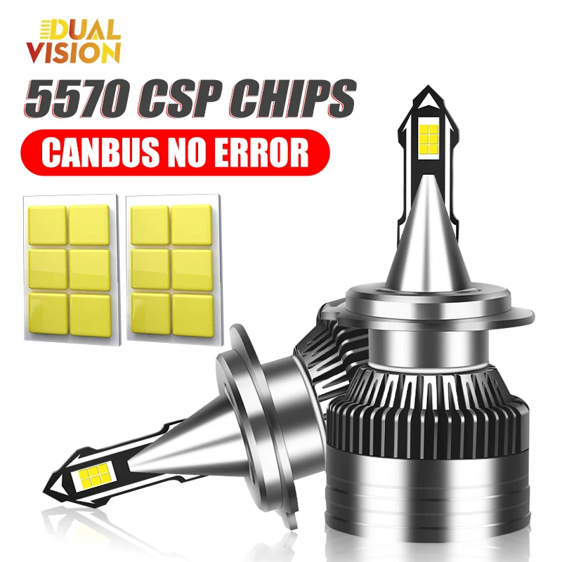 

Dualvision H7 Светодиодные фары Автомобильные фары Canbus H4 H1 H8 H9 H11 9006 HB4 9005 HB3 9012 Противотуманные фары дальнего ближнего света 6000K 12V