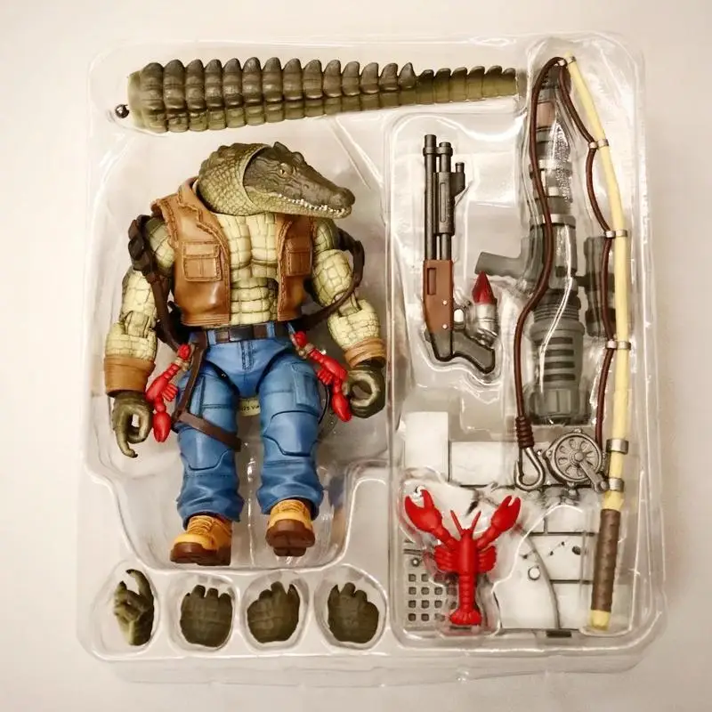 In Stock TMNT Leatherhead 1/18 Scale Fully Articulated Action