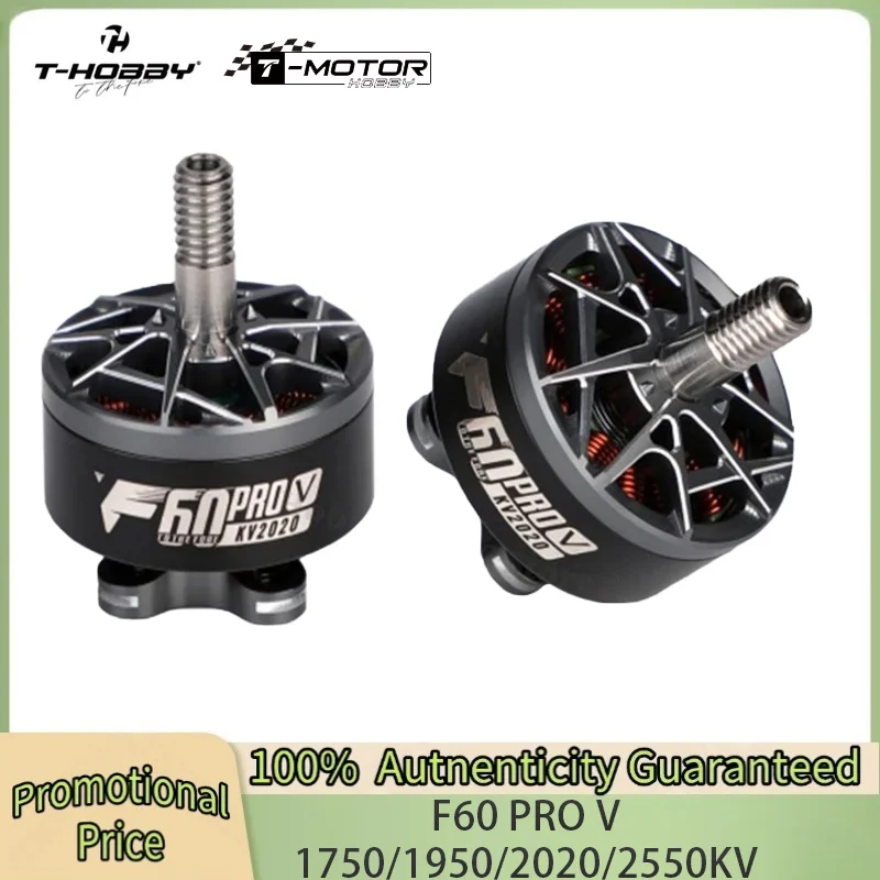 

T-Motor T-HOBBY F60 PRO V 1750/1950/2020/2550KV Brushless Motor - 4mm Titanium Shaft for 5-6S FPV Racing & Freestyle Drones
