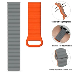 Magnetic Loop Strap For Samsung Galaxy Watch 6 5 4 40MM 44MM/4 6 Classic 46 43 47mm/5 Pro 45mm Band Silicone 20mm 22mm Watchband