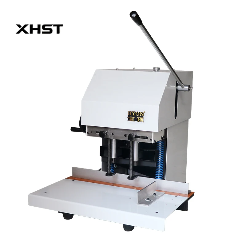 HX-210A Double-head Electric Punching Machine For Hanging Label And Bag Heavy Machine Label Hole Binding Machine