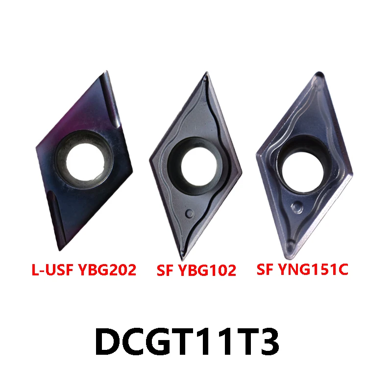 

Original DCGT 11T302 DCGT11T302L-USF YBG202 DCGT11T302 YBG102 DCGT11T304 DCGT11T308-SF YNG151C Carbide Inserts CNC Lathe Cutter