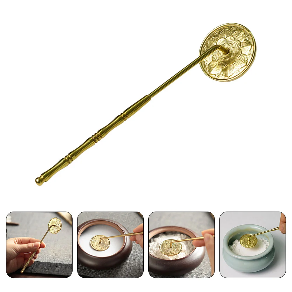 All Copper Long Handle Gray Press Incense Holder Presser Accessories Powder Bronze Burner Accessory