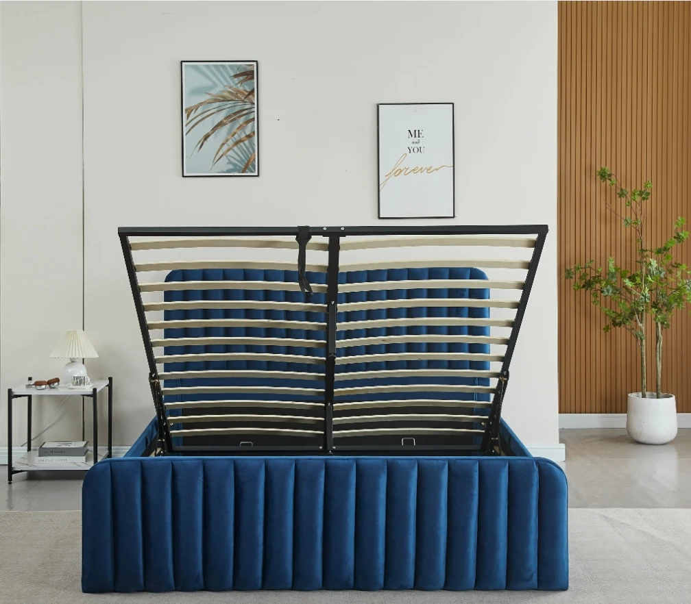 ^Luxury European Modern Durable King Size Pine Wood Box Spring Soft Bed Bedroom Set Furniture for Apartment & Hotel Use