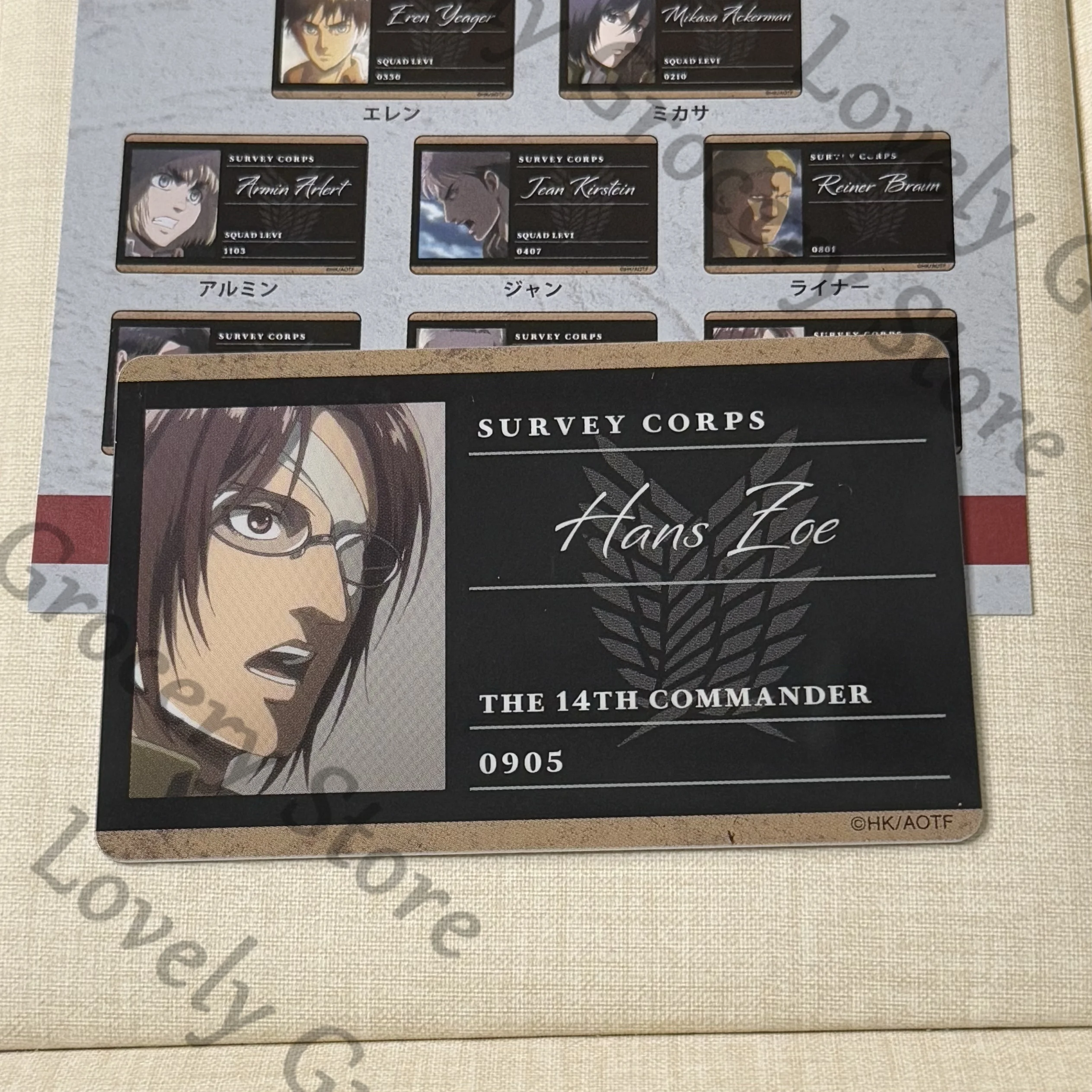 アニメ進撃の巨人進撃の巨人ハンジ・ゾーイ・リヴァイ・アッカーマンエレン・イェーガーアルミン・アルレルトコスプレ漫画キャラクターカードギフト