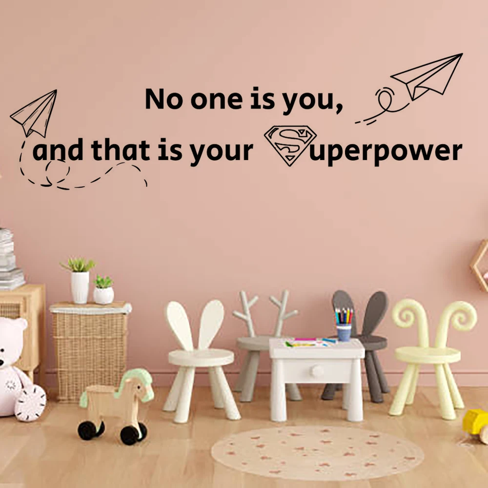 

Наклейки для украшения стен Вдохновляющие фразы, виниловый современный детский домашний фон