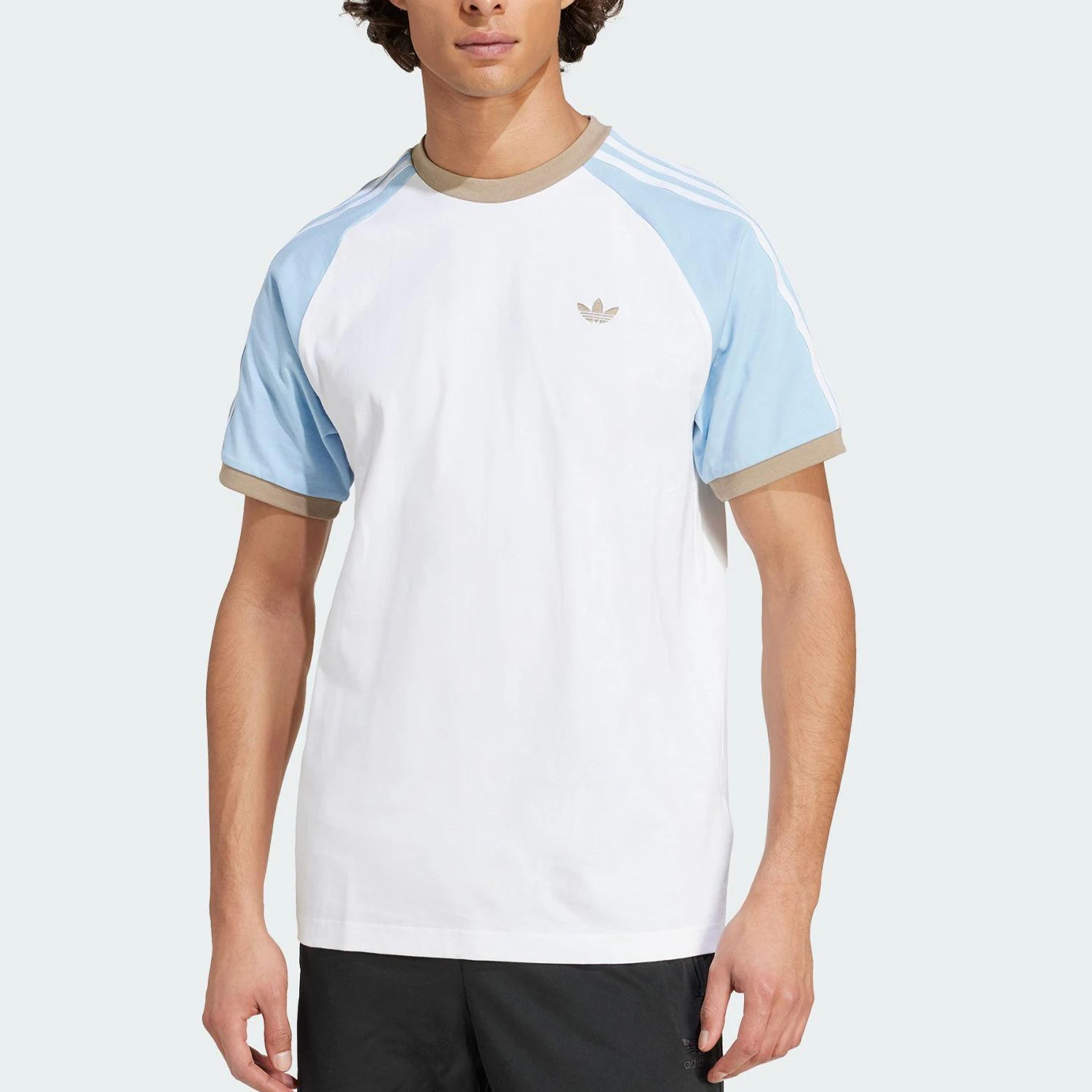 

Adidas genuine 2025 Summer Originals Men's Patchwork Round Neck Short-Sleeve KC4960